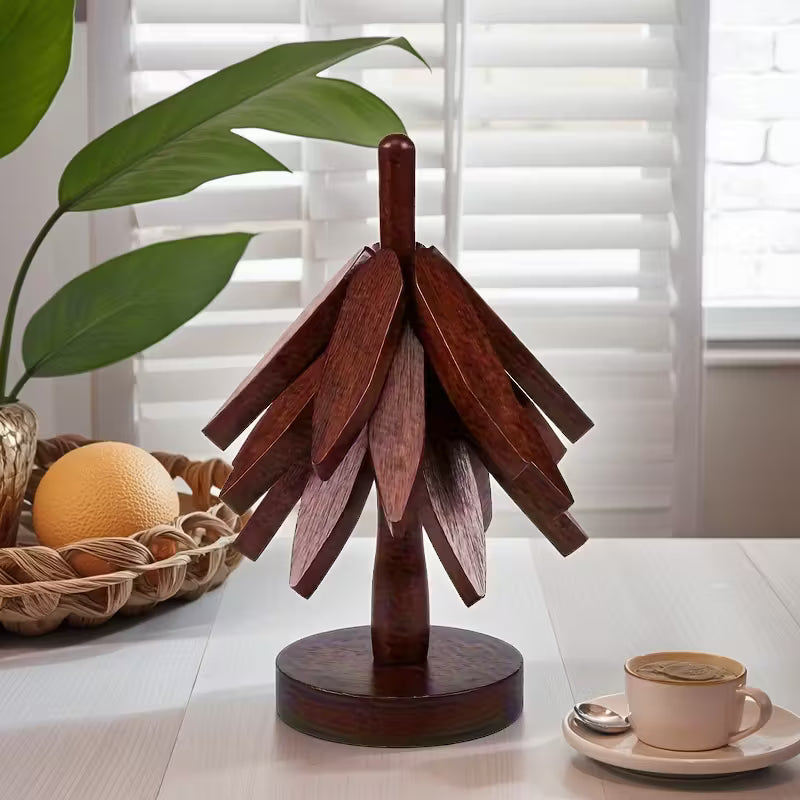 Solid Wood Heat-Resistant Tree design Mats